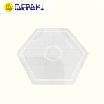 Tabla mini hexagonal transparente para beads de 2.6mm, Diámetro: 15 cm, ideal para pixel-art y manualidades.