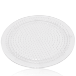 Tabla mini redonda transparente para beads de 2.6mm, Diámetro: 8.5 cm, ideal para pixel-art y manualidades.