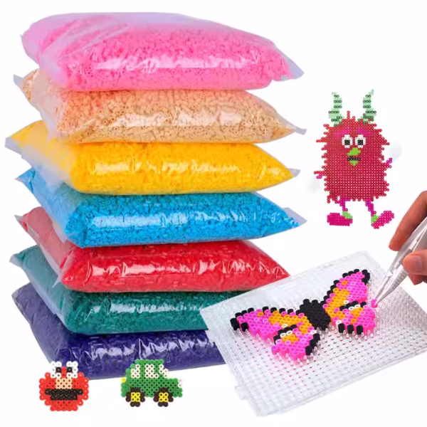 Bolsa de beads Artkal 5mm (MIDI) por kilo, aprox. 16.500 unidades, perfectas para pixel art, manualidades y proyectos educativos