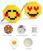 Kit pequeño de beads 5MM para iniciarse en el Pixel Art. Incluye todos los elementos necesarios para crear diseños coloridos y divertidos.
