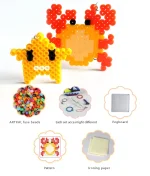 Kit pequeño de beads 5MM para iniciarse en el Pixel Art. Incluye todos los elementos necesarios para crear diseños coloridos y divertidos.