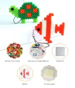 Kit pequeño de beads 5MM para iniciarse en el Pixel Art. Incluye todos los elementos necesarios para crear diseños coloridos y divertidos.