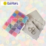K- (Kits2.6MM) → Kit creativo Meraki kit 24 colores 2.6mm con beads, plantilla y accesorios para pixel-art