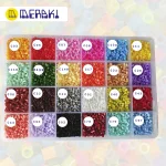 K- (Kits2.6MM) → Kit creativo Meraki kit 24 colores 2.6mm con beads, plantilla y accesorios para pixel-art