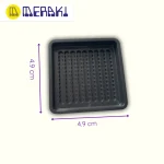 Bandeja plástica Meraki cuadrada de 4.9 cm para beads 2.6mm (MINI). Ideal para clasificar y organizar colores en proyectos de pixel art.