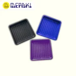 Bandeja plástica Meraki cuadrada de 4.9 cm para beads 2.6mm (MINI). Ideal para clasificar y organizar colores en proyectos de pixel art.